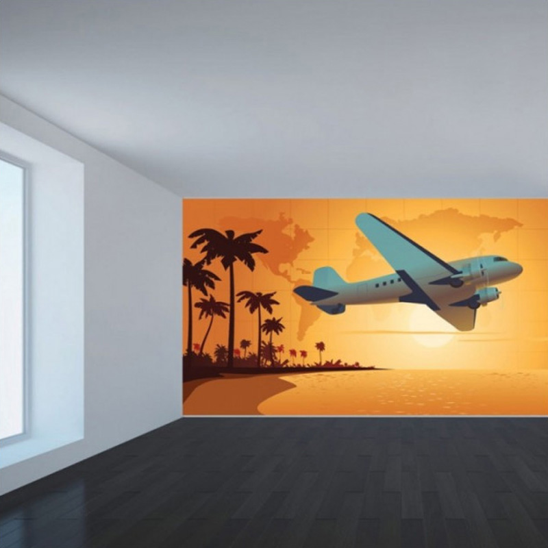 Πίνακας σε καμβά με Θάλασσα Αεροπλάνο